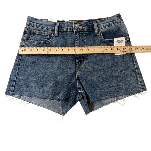 Denizen from Levis Womens High-Rise 3" Denim Shorts Acid Wash Blue Size 10 W30 - Picture 9 of 12